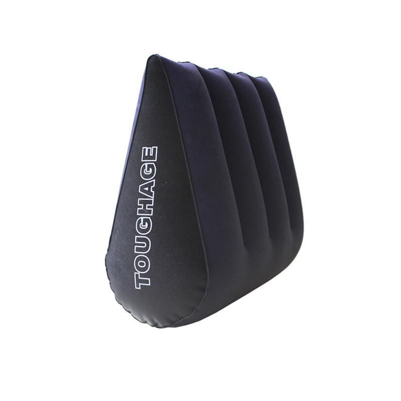 

TOUGHAGE Triangle Wedge shape inflatable Adult pillow PVC Flocking Close skin Position companion Cushion Sofa Optional air pump