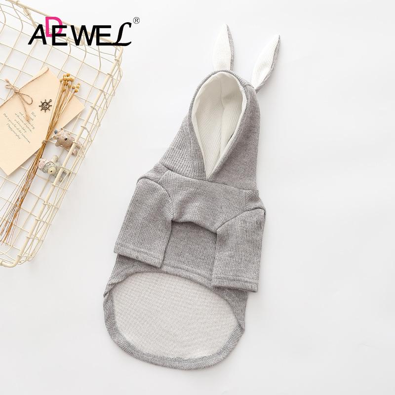 

ADEWEL Autumn And Winter Christmas ears Solid Color Dog Clothes Ropa Para Perro Knitting Dog Sweater Honden Kleding 2XL, Gray