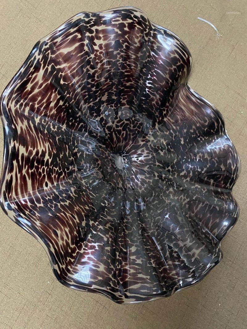 

Custom Made Hand Blown Glass Hanging Wall Plates Multi Color Decorative Murano Glass Hotel Wall Lighting1