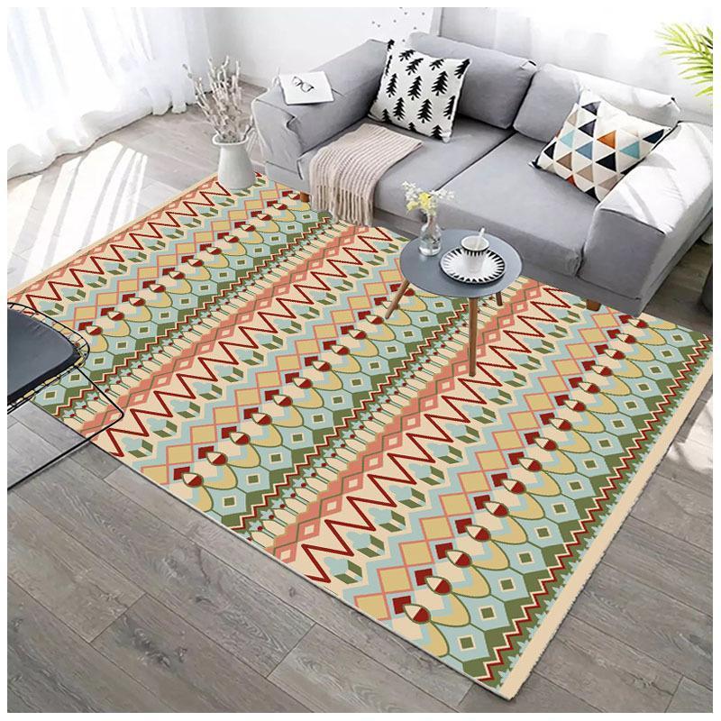 

3D Printed Carpet Family Apartment Simple Atmosphere Living Room Coffee Table Sofa Blanket Bedroom Bedside Cushion1, Pattern 8