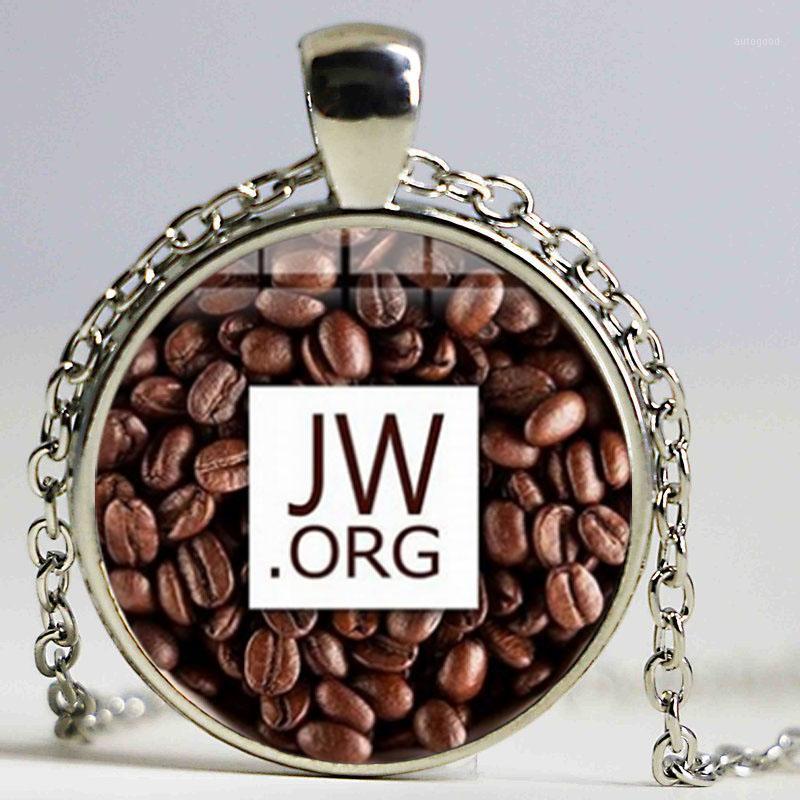 

Pendant Necklaces Creative JW.ORG Necklace Jehovah's Witnesses JW Art Flower Pattern Glass Cabochon Handcraft Members1
