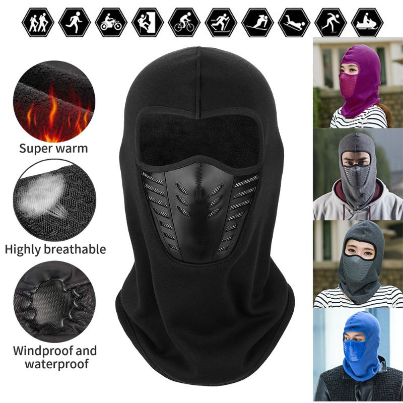 

Winter Cycling Warm Ski Mask Hat Outdoor Warm Mask Riding CS Hat Cap Windproof Balaclava Cycling Half Face, Black