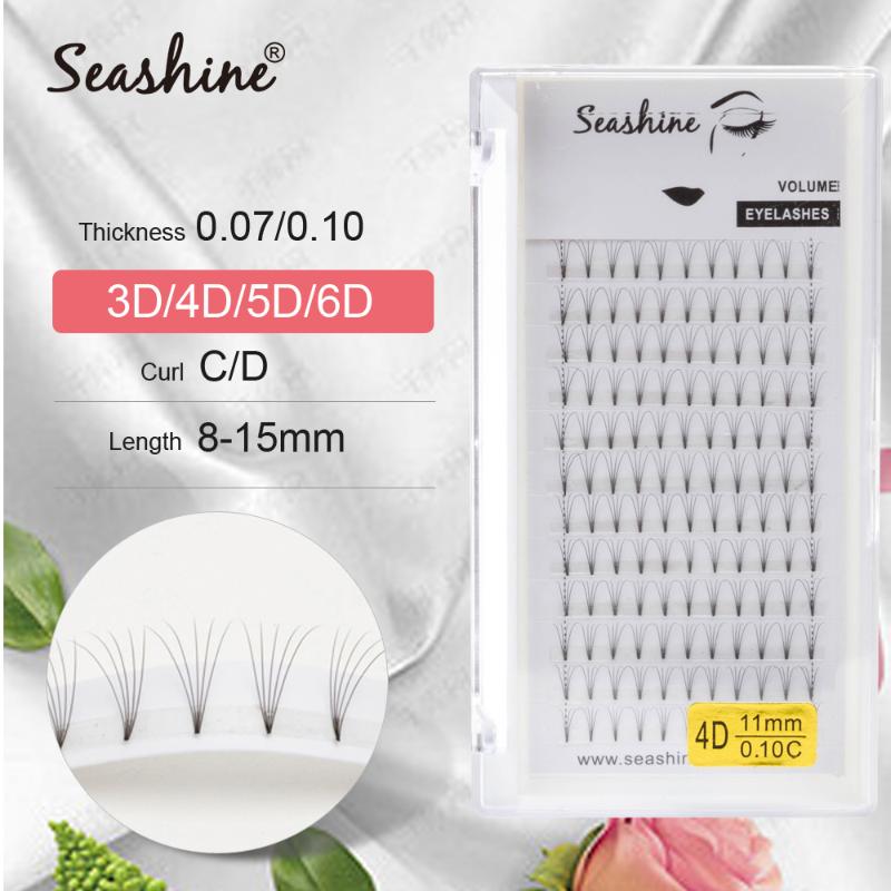 

Seashine Lashes Premade Volume Fans 2d/3d/4d/5d/6d Lash Russian Volume Lahes Pre Made Fans Faux Mink Lash Extension