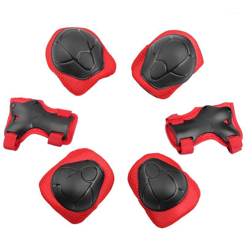 

Force Knee Tendon Brace Band Pad 6pcs/Set Kids Sports Safety Protective Guard Knee Elbow Pads Support Protector1, Red
