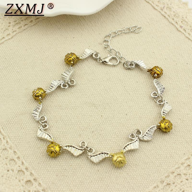 

Harried Gold Snitch Bracelet Potters Angel Wing Bohemia Charm Vintage Bracelets For Women And Men Jewelry Fans Gifts Link, Chain, Black