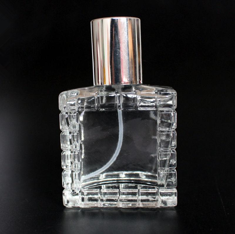 

10pcs/lot 30ml Perfume Bottle Refillable Square Clear Glass Spray Bottle Empty Cosmetic Makeup Atomizer Perfume Packaging