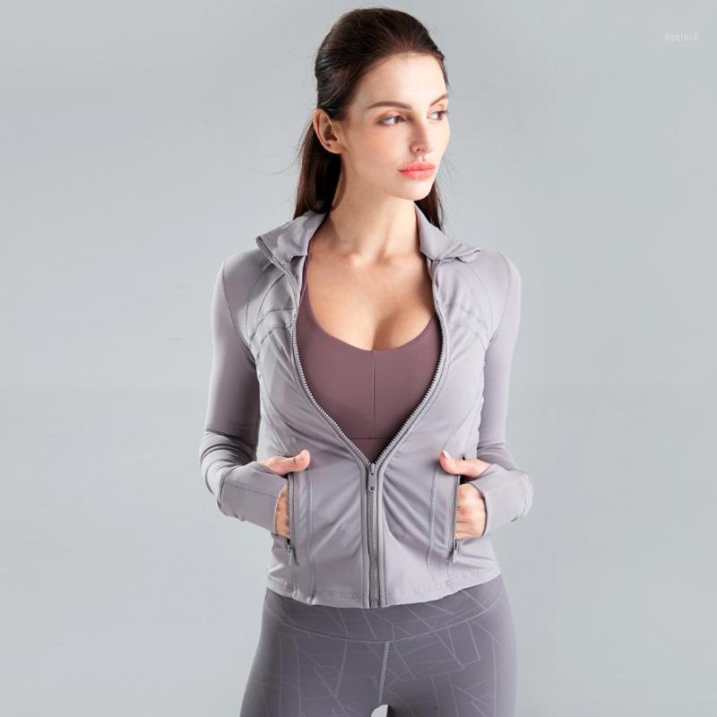 

Moonglade Yoga Tops Zipper Sports Jacket Women Long-sleeved 2020 Autumn Winter New Tight Yoga Top Stretch Running Clothes1, Black