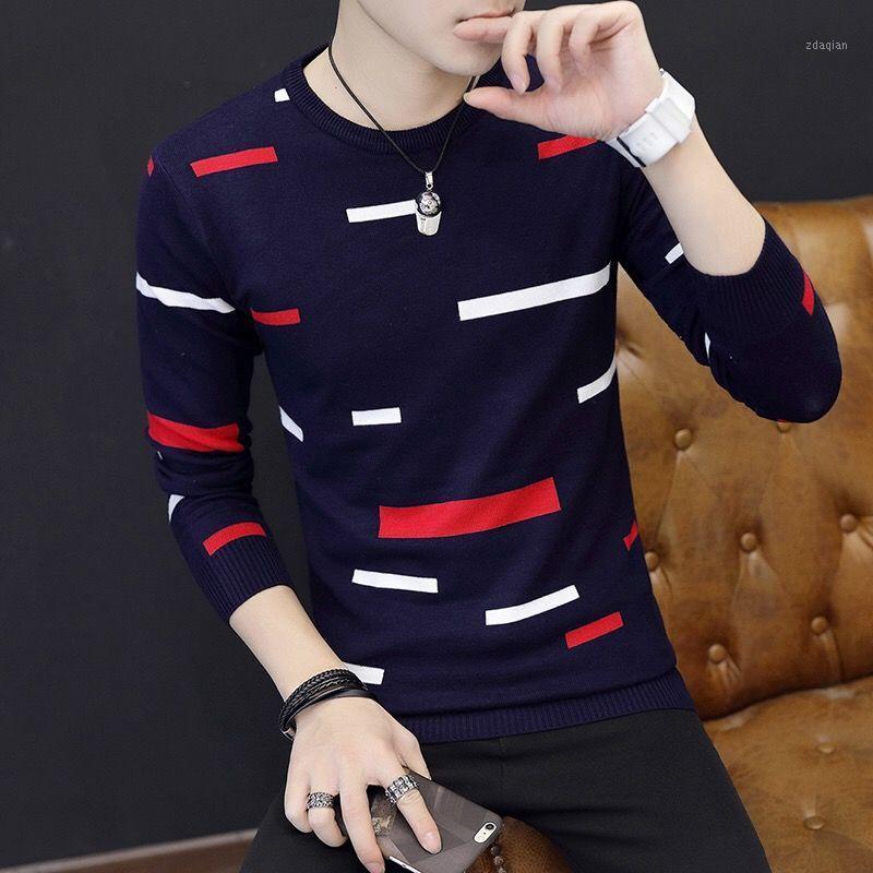 

JUNSRM Plus Velvet Thick Men's Autumn and Winter Long-sleeved Round Neck Knitted Slim Warm Bottoming Shirt1, Qay-15