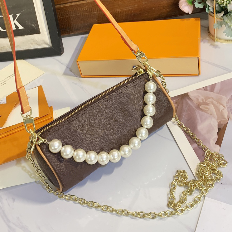 

2022 New Classic Designer Handbags Shoulder Messenger Bag Round Barrel Pearl Chain Ladies Clutch Fashion Trend Wallet Handbag Satchel, Do not buy