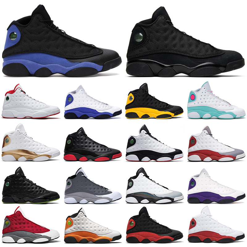 

New men basketball shoes 13s Black Hyper Royal 13 Red Flint Starfish Bred Court Purple Playground Olive Lucky Green mens women sneakers