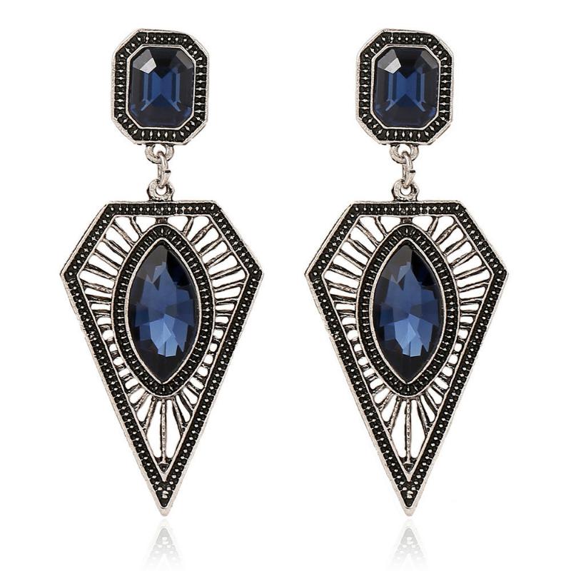

Vintage Ehtnic Style Boho Earrings 2020 New Geometric Acrylic Gem Dangling Earrings For Women Accessories Pendientes