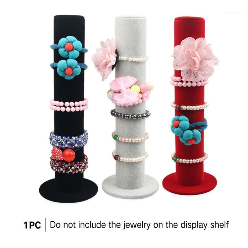 

HOT Bracelet/Hair accessory Velvet Display Storage Long Column Jewelry Display Organizer Stand Holder Cylinder1