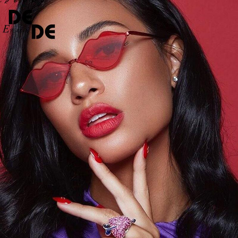 

Hot Sale Sexy Red Lips Sunglasses 90S Hippie Vintage sun galsses for Women Festival Rave Party Sun Glasses Ladies Eyeglasses