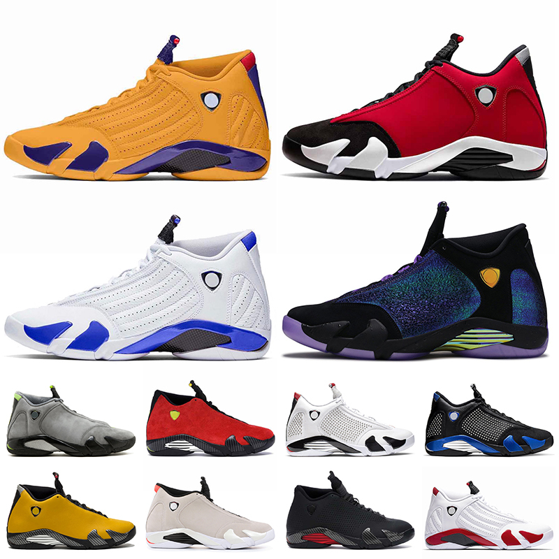 

2020 New Jumpman Mens Basketball shoes Size 13 University Gold Lakers 14 Gym Red 14s Hyper Royal DOERNBECHER Bred Mens trainers sneakers
