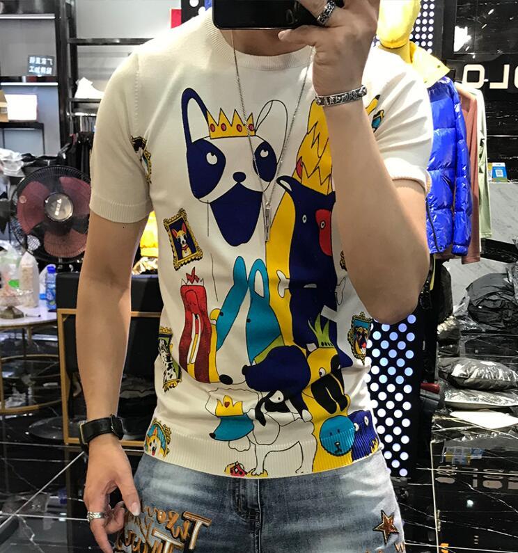 

Men' Jersey for Cartoons New Design 2021 Casual Male Hip Hop Outerwear Pullover Ofer, Beige