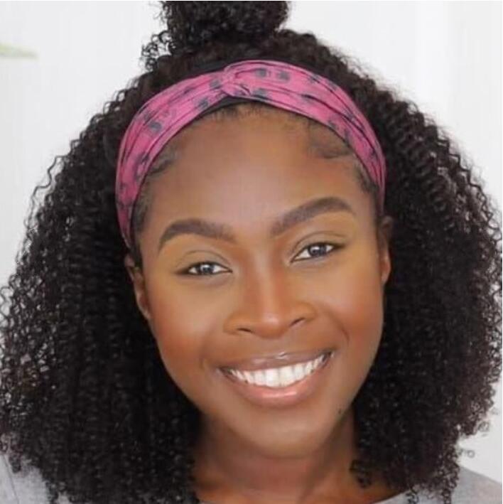 

Ladies headband curly hair wigs Europe Africa women Fashion synthetic fiber wig, Black