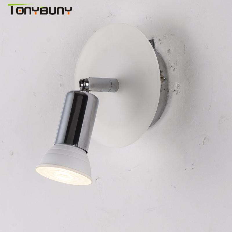 

Iron wall lights bedside wall lamp sconce modern light for bedroom adjustable steering head GU10 makeup mirror light