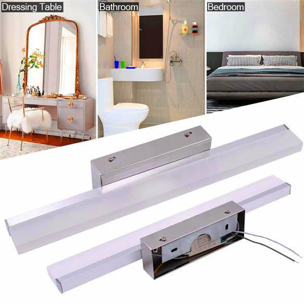 

Discount 9W 60CM New and intelligent lamp Bathroom Light Bar Silver White Light high brightness Lights Top-grade material Lighting
