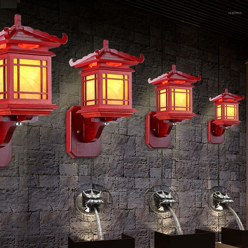 

Retro chinese wood wall lamp antique restaurant hotel bedroom sconce vintage light fixture art deco lighting YHJ0201201