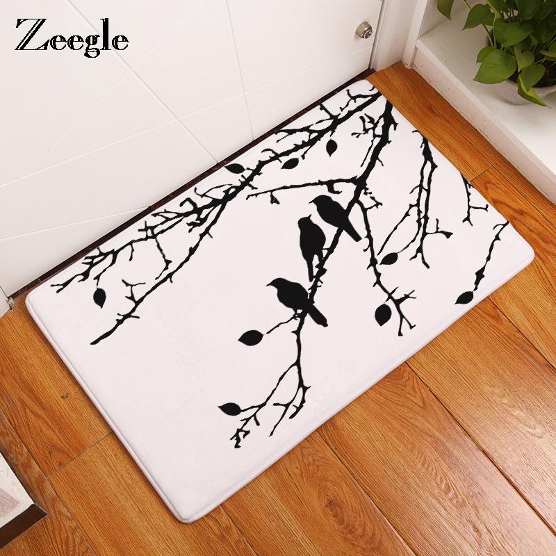 

Zeegle Entrance Doormats Bath Mat Bird Printed Carpet For Living Room Bedroom Mat Anti-slip Floor Mats Kitchen Rugs, Bird 02