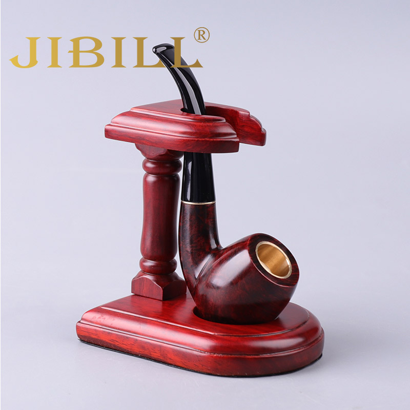

JIBILL Handmade Tobacco Pipe Stand for 1 Smoking Pipe Holder Vintage Pedestal Rosewood Pipes Rack / Personalized Engraved Christmas Birthday Gift fa0062