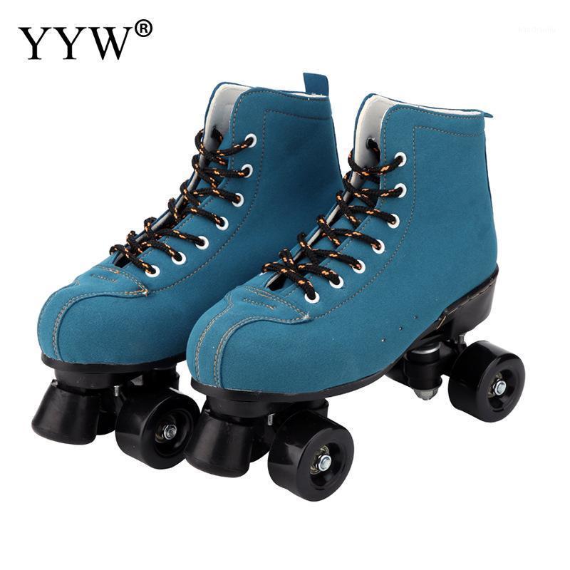 

Roller Skates Girls Women Kids Roller Skates Skating Shoes Sliding Quad Sneakers 4 Wheels 2 Row Line Outdoor Training Gym Sports1, Black