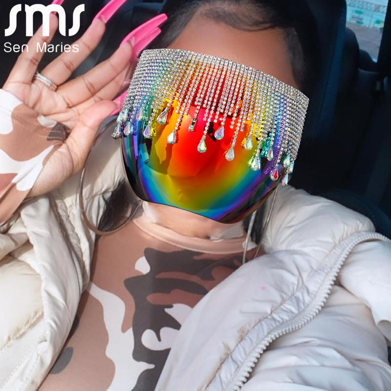 

Faceshield Protective Glasses Women Men Diamond Goggles Safety Blocc Glasses Anti-Spray Mask Protective Goggle Glass Sunglasses