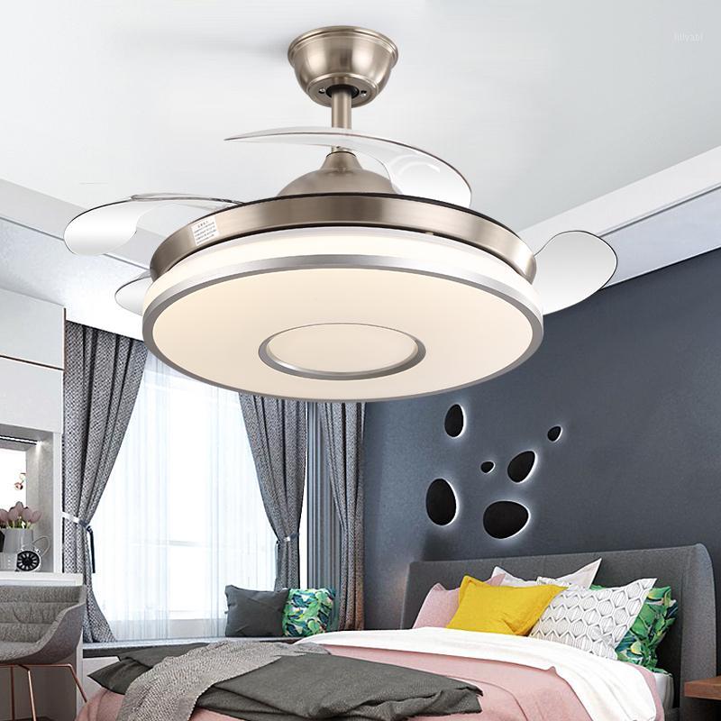 

Individuality LED Frequency Invisible Ceiling Fan Lamp Dining Room High Quality Luxury Quiet Remote Control Ceiling Fan Light1