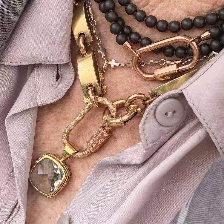 

2020 man punk style cuban chain necklace black vintage statement women jewelry cubic zirconia spiral buckle pendant bling Choker1