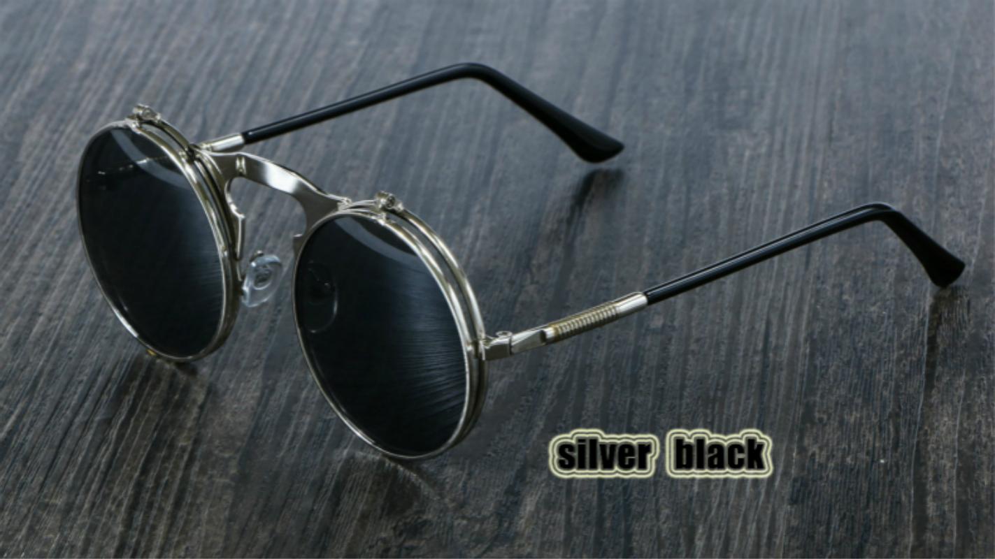 

Fashion STEAMPUNK Metal Round Sunglasses Men Women Retro SUN GLASSES Brand Designer sunglasses Eyewear Shades UV Protection
