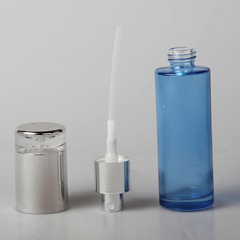 

Facial Cream Bottle,New Design 80ml Glass Blue Lotion/Spray Pump Container