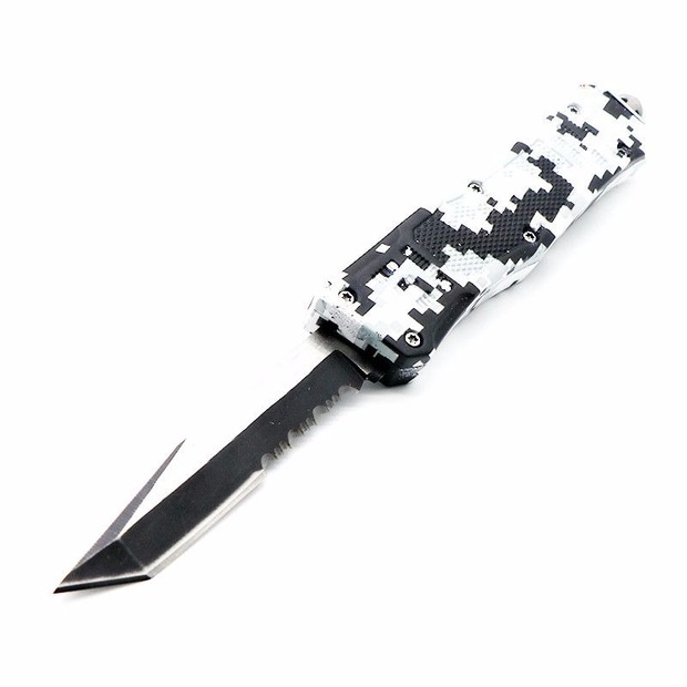 

616 7inch 7 inch camo black&white 8 models blade double action tactical automatic auto camping hunting folding knives xmas gift knifes