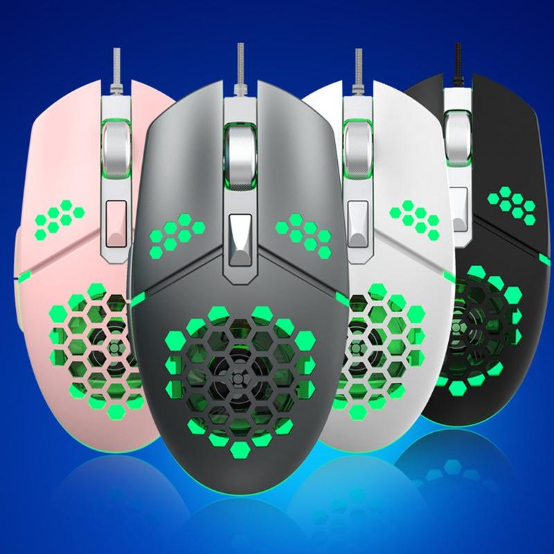 

G25 Wired Gaming Mouse 2400DPI With Cooling Fan 6 Buttons Laptop Notebook PC Wired Optical Game Mice For PC Laptop