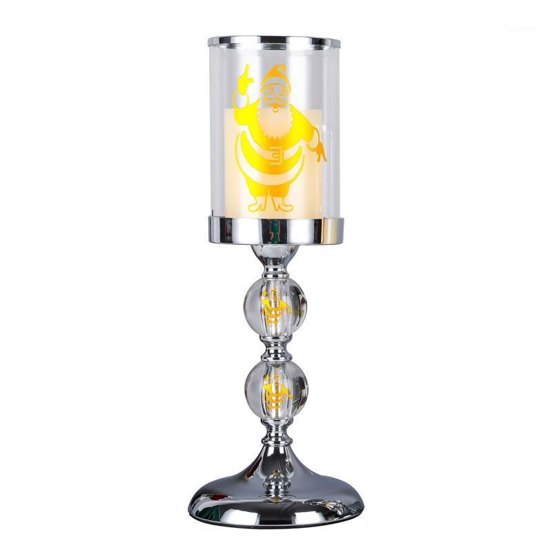 

2021 New Design Christmas Europe Style Crystal Candlesticks For Coffee Dining Table Wedding Christmas Home Decoration SD0371