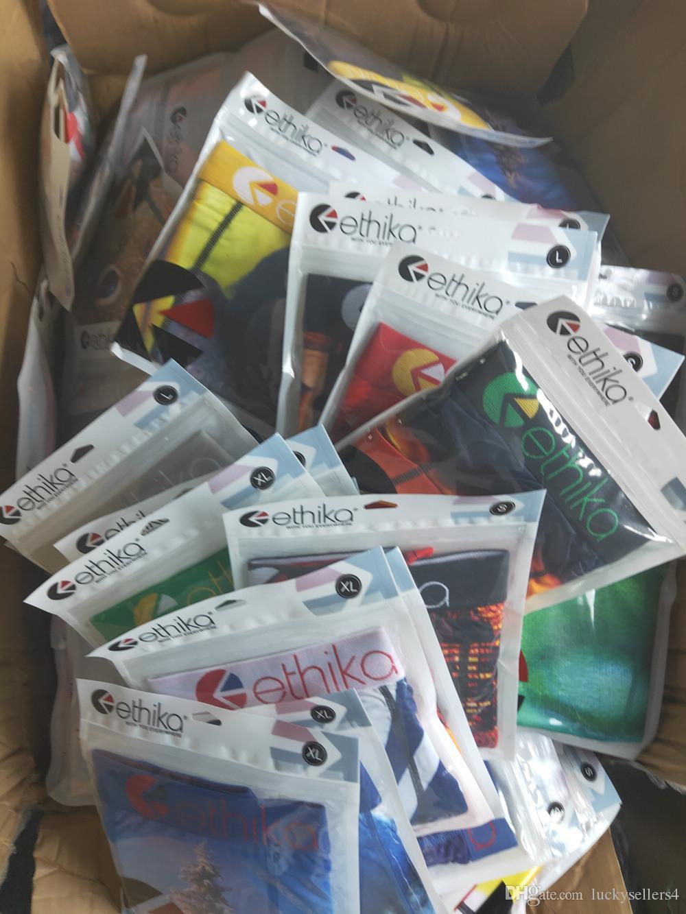 

DHL free ! ethika boxers Promotion Random styles Hot Ethika underwear sports hip hop underwear street quick dry Wholesale hot sale634534, Random colors