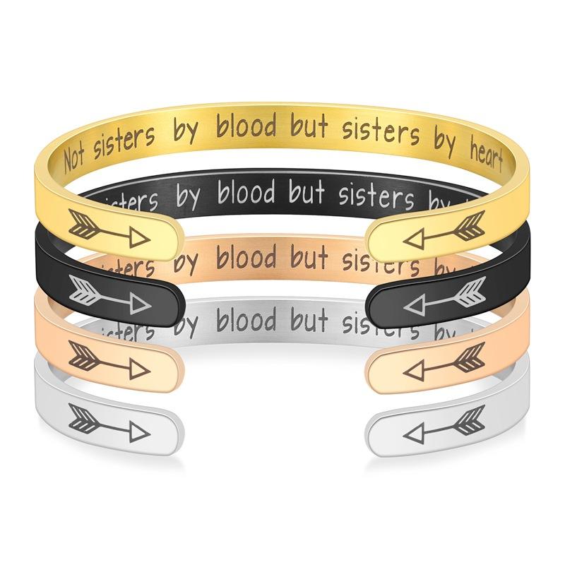 

Wholesale Engraved Custom Name Stainless Steel Bracelet Jewelry Name Words Letters Custom Bracelet & Bangle For Women men