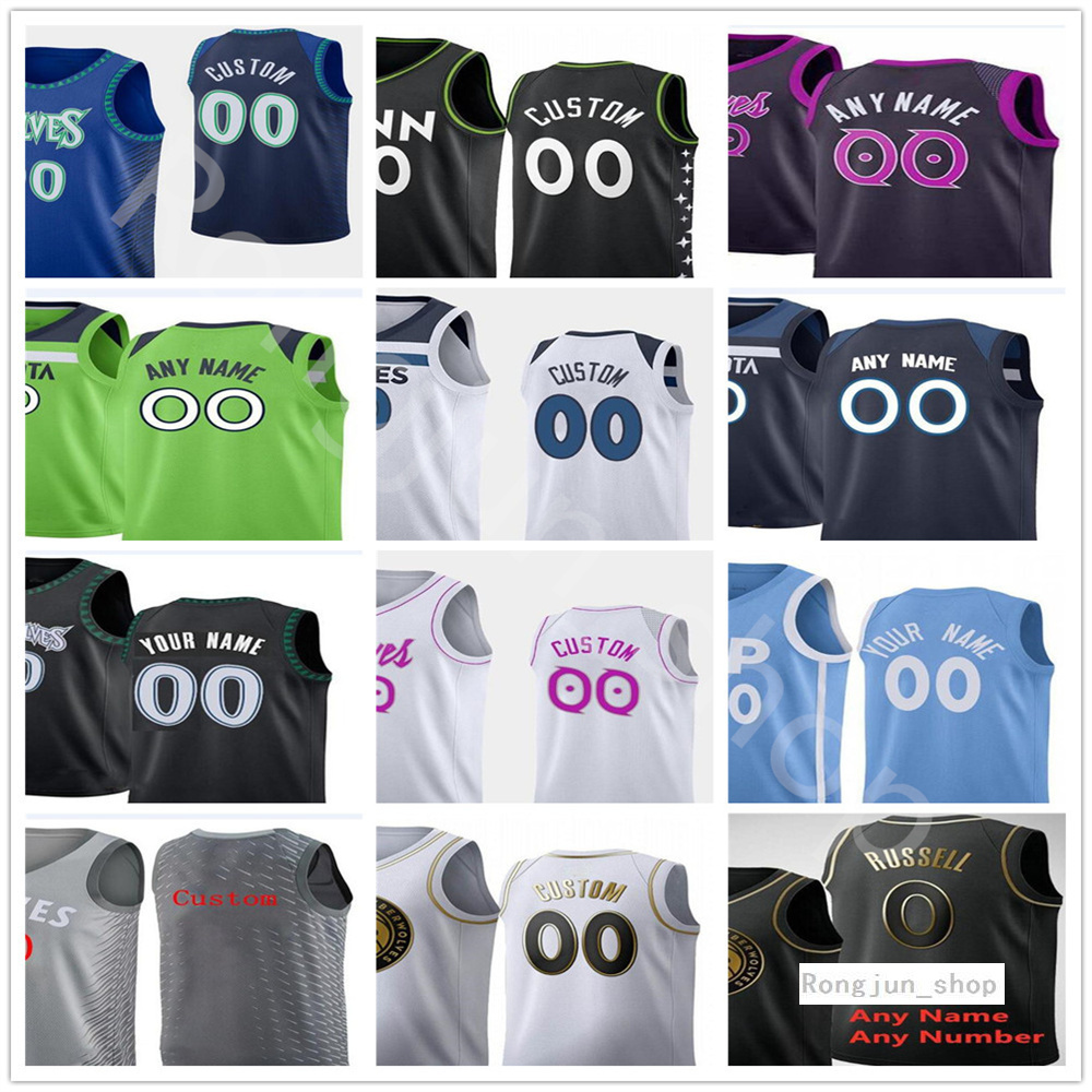 

Printed 2022 New 75th City Basketball Jerseys 1 Anthony Edwards 32 Karl-Anthony 0 D'Angelo Towns Russell 22 Patrick Beverley 5 Malik Beasley Taurean Prince Jake Layman