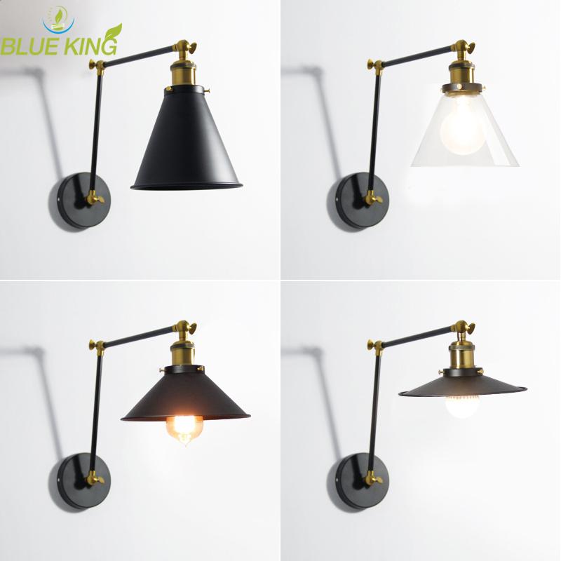 

American Loft Wall Lamp double Arms Wall sconce Adjustable Metal Led Light home lighting for Bedroom Restaurant