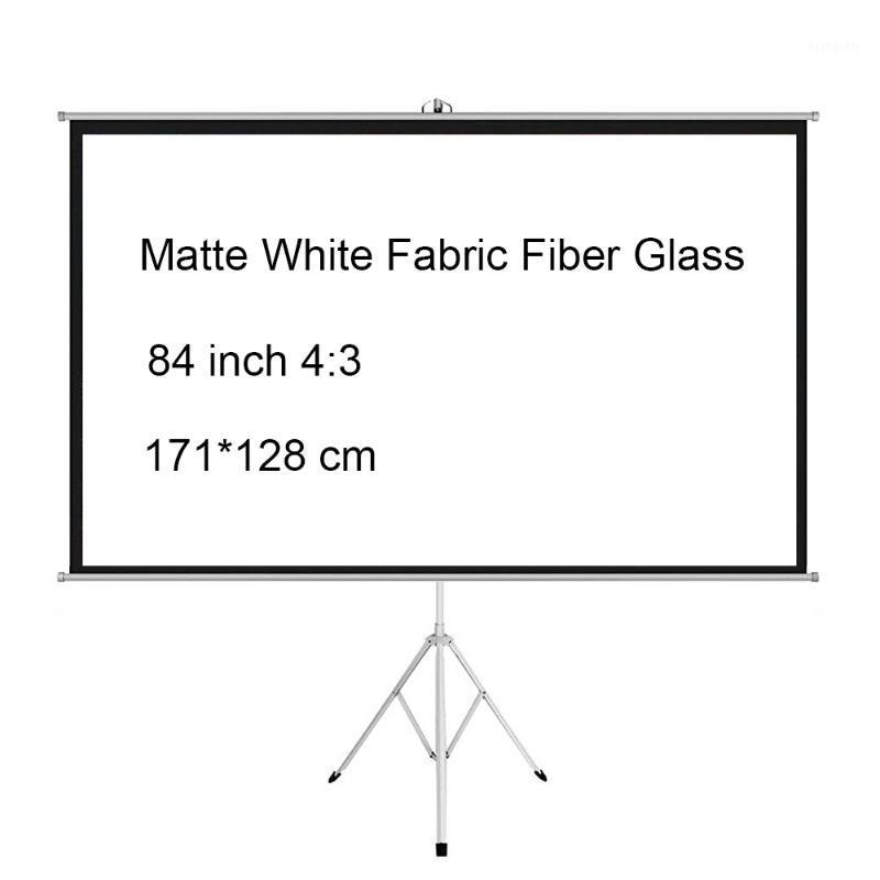 

84 inch 4:3 Portable Indoor Outdoor Projector Screen Matte White Fabric Fiber Screen With Pull Up Foldable Stand Tripod1