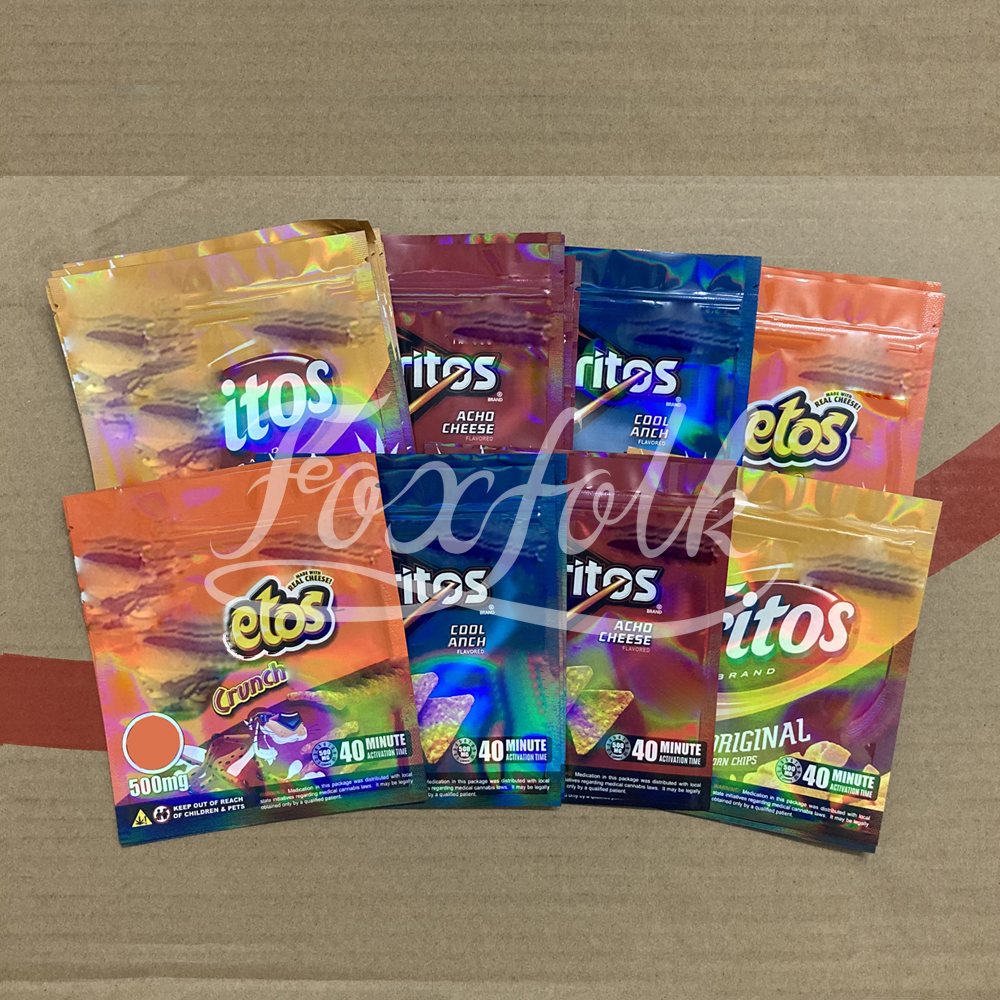 

Customized Snack edibles Packaging Mylar Bags 710 Sourgummi Edible Package For Original Cheese Smell Proof Bag Zipper Packages