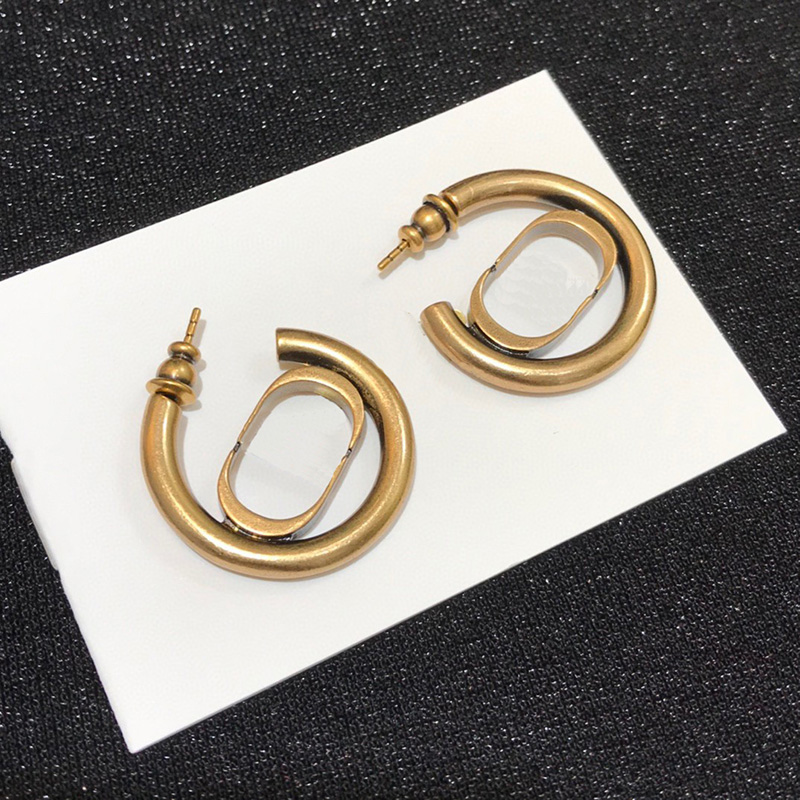 

Hoop Earrings Designer Earring For Women Jewelry Luxury Stud Fashion Big Circle Gold Earring Letter D Studs Ornaments Womens Hoops 2203029WU