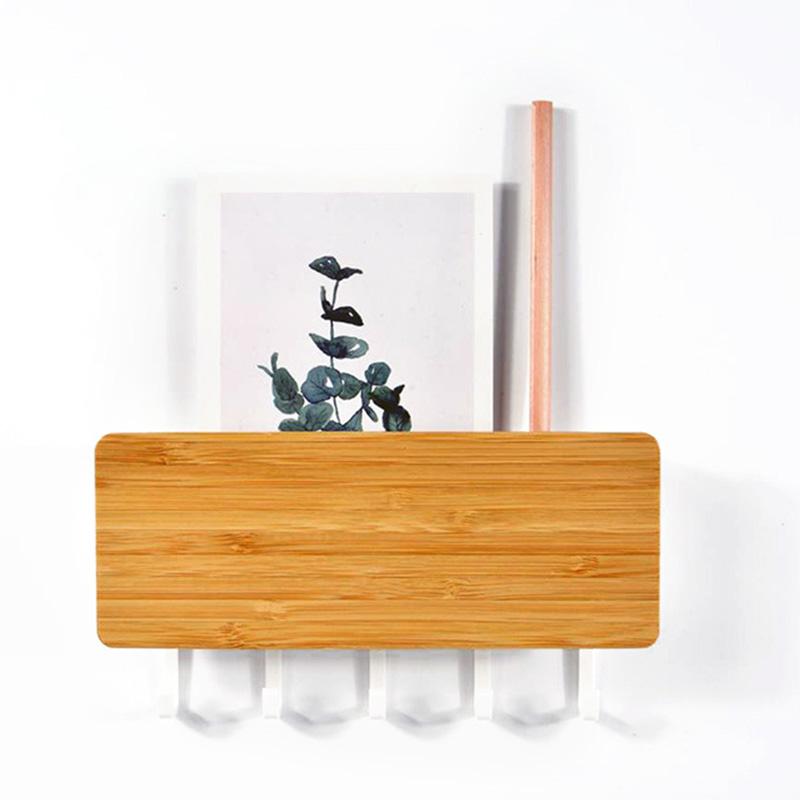 

Creative Vintage Wall-hung Type Wooden Decorative Wall Shelf Sundries Storage Box Home Decorative Key Wall Hooks Home Organizer