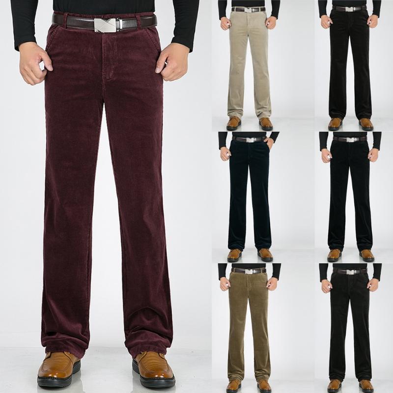 

Men Business Pants Spring Autumn Male Skinny Straight Stretch Plush Trousers Loose Long Pants Slim Fit Solid Male Trousers #15, Ag