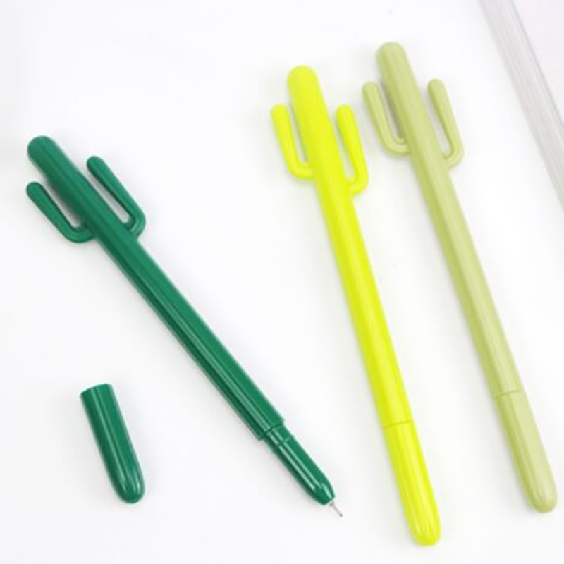 

Gel Pens Cartoon Pen Writing Tools Cactus Shape Gel Pen Exam Special-purpose Office Student Sign Black Ink Pen Student Carbon Pens