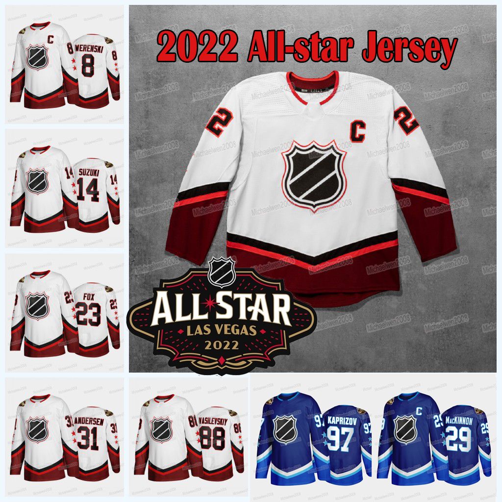 

2022 All-Star Game Hockey Jersey Nathan MacKinnon Alex Pietrangelo Connor McDavid Steven Stamkos Jake Guentzel Auston Matthews Adam Fox Alex Ovechkin Tristan Jarry, Youth cool base