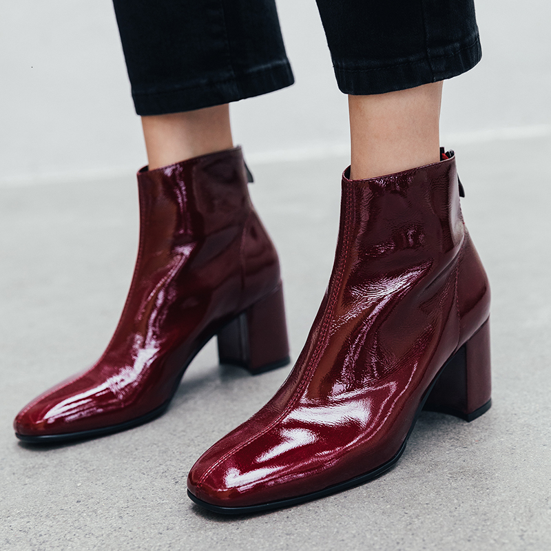 

2021 Hot Boots in the Air Free Boots, Metal Heels, Patent Leather, Rear Seatbelt, Woman Shoes. 9MMT, Black-winter