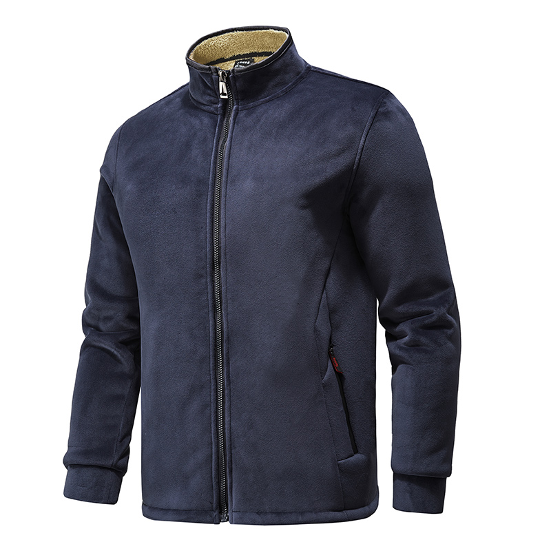 

Thick Warm Men' sweatshirts wool hoodie men hoodie winter lamb wool cardigan hoodie youth winter jacket for men, Black