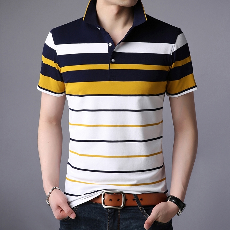 

2021 New England Style Striped Brand Fashion Polo Shirts Short Sleeve Men Summer Cotton Breathable Tops Tee Asian Size M-5xl Ihx5, Asian size qlm8812