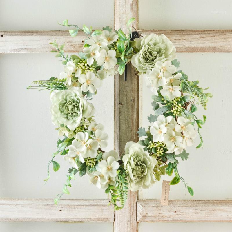 

Nordic Ins Simulation Garland Rattan Wall Hanging Decoration Home Room Door Pendant Wedding Layout Artificial Wreath1, Wt052-4