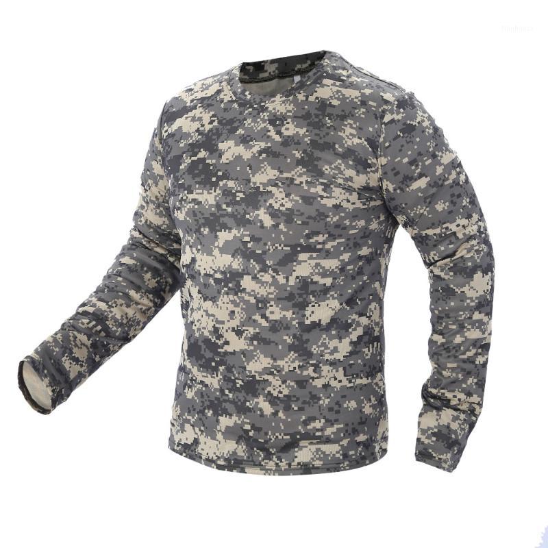 

2018 New Tactical Camouflage T Shirt Male Breathable Quick Dry US Army Combat Full Sleeve Outwear T-shirt for Men1, Dead tree